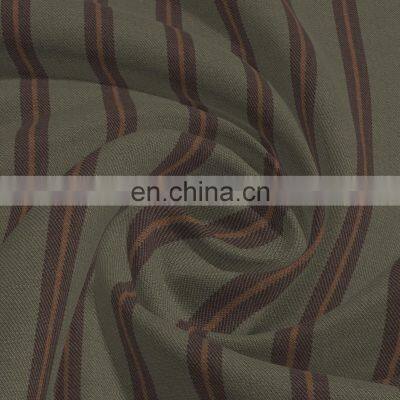 Stock Fabric Yarn Dyed Polyester Rayon Stripe Fabric For Garments photo-2