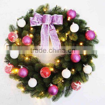 2015 pe material high quality decorative christmas wreath