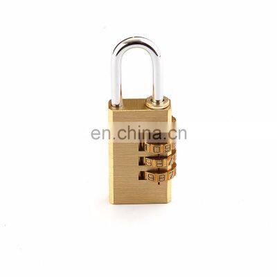 Security 21/28 mm brass outdoor Die-Cast 4 digits brass combination padlock for Indoor