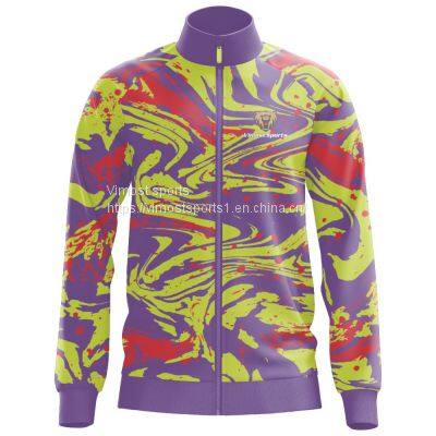 Custom Sublimation Jacket With Purple Zipper Design for You photo-1