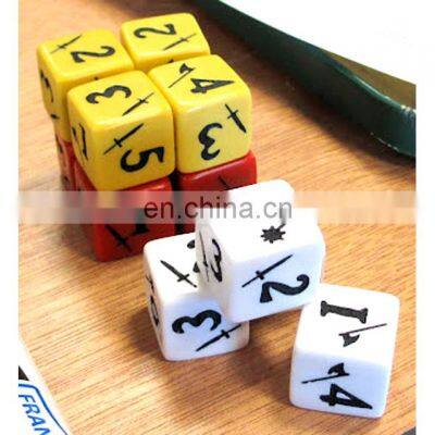 Wholesale 15mm Custom Bulk Acrylic Dice Engraved with Ink Filling