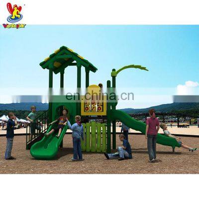 TUV Plastic Slide Play Set Amusement Forest Theme Game Rides Outdoor Ground House Toy Indoor Equipment for Kids Preschool