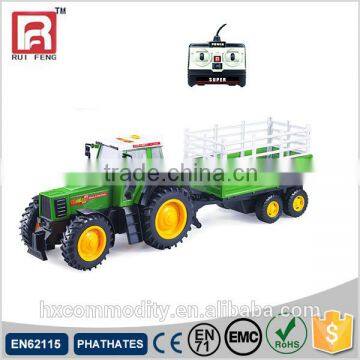 Farm large green color plastic rc tractor trucks with tailer