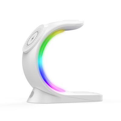 3-in-1 15W Fast Charging RGB Magnetic 3 in 1 Wireless Charger for IPhone for IWatch for Earphones photo-3