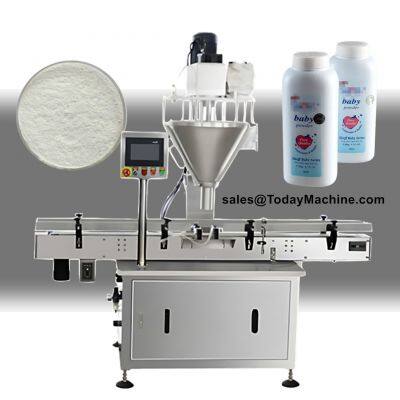 Automatic PET Glass Bottle Dry Spice Milk Coffee Powder Spiral Filling Machine