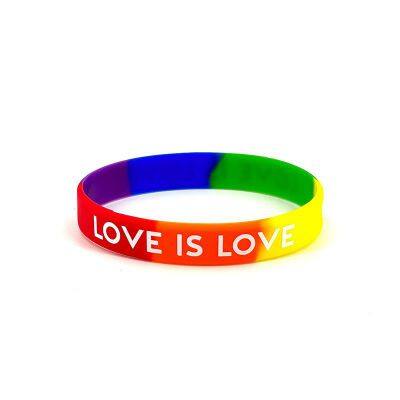 Hot Sale Custom Promoting Wristband Lovely Gifts Imprinted Silicone Bracelets for LGBT and Pride Month Parade photo-5