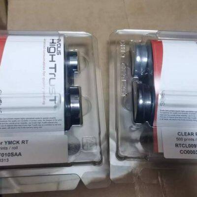 evolis avansia machine consumables rt4f010saa color ribbon, rtcl009naa transfer film