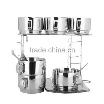 New Coffee Cups Set Tea Mugs Set Double Wall Stainless Steel Tumbler Wholesale With Handle photo-3