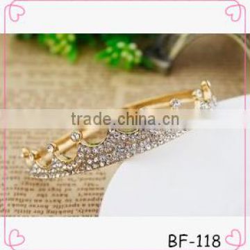 Fashion Jewelry Gold diamante Crown Bracelet For Fashion Girls