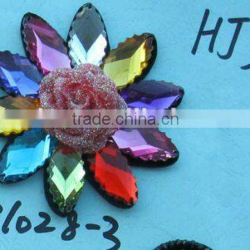 BEADED GLASS CRYSTAL RHINESTONE WEDDING CRAFT VEIL HEADBAND EMBROIDED APPLIQUE