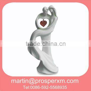 porcelain figurine decoration with love design