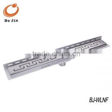 Wall side stainless steel linear floor drain