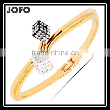 Hot Sell Chic Fashion Popular Cubic Shape Elegant Custom Women Bangle For Office Lady