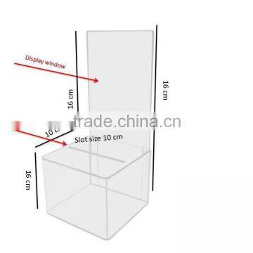 Customized Acrylic Suggestion Box Or Collection Box Manufacture In China photo-2