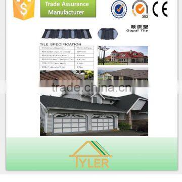 wave tile Type and Al-Zn Material stone coated steel roof tile