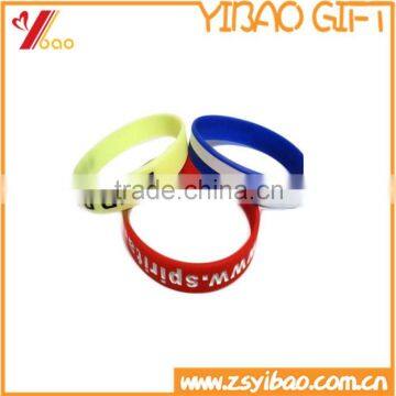 Hot Sale promotion Rubber Wristband/ Custom Printed silicone bracelet