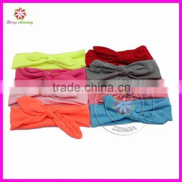 Cute baby headband cotton elastic fabric baby headband bow knot flower baby headband for girls