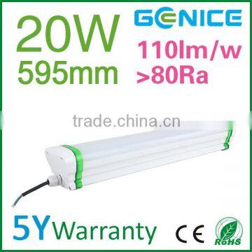 600mm 20w ce rohs led tri-proof light ip65 with 5 years warranty