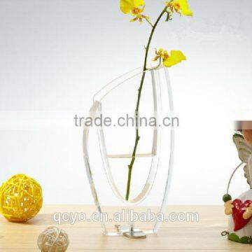 made in china! factory sale transparent fancy acrylic vase QCY-V18