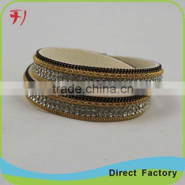 Wholesale Fashion Gemstone Jewelry, Magnetic Bracelet ,Braided Wrap Leather Bracelet Charms