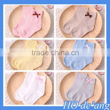 2016 Hot Selling Combed Cotton Baby Socks Cute Bow Skid Children Baby Socks MHo-205 photo-3