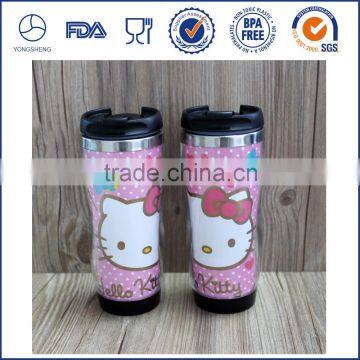DIY design hot sale starbucks travel mug /coffee travel mug with paper inside