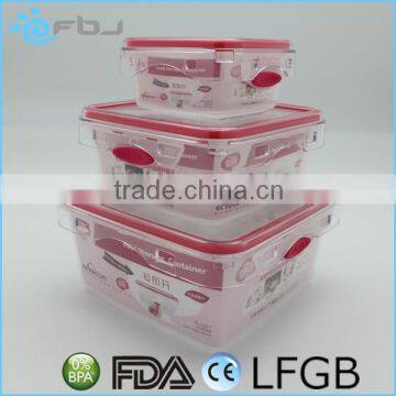 Set 3 Plastic Food Storage Containers