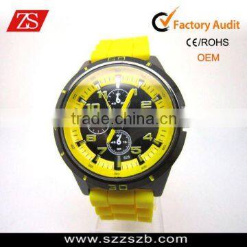 2012 Quartz silicone Watch for Ladies yellow