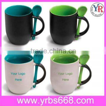 Creative Magic Ceramic Mug With Spoon Promotion Gift