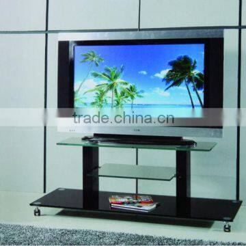 simple design glass metal TV stand