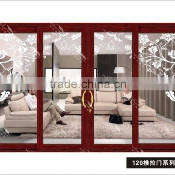 The Latest Residential Design Aluminum Double-layer Glass Sliding Door