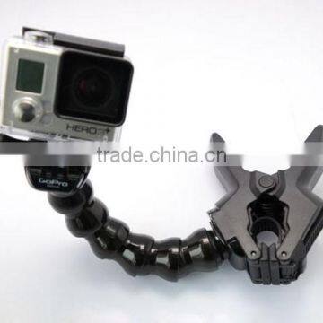 Jaws Flex Clamp Mount + Adjustable Neck With Mount & Screw For Gopro Hero 4/3+/3/2 photo-4