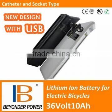 Hangzhou factory, Electric bicycle battery, 36Volt10Ah assembly via 18650 lithium ion battery with BMS