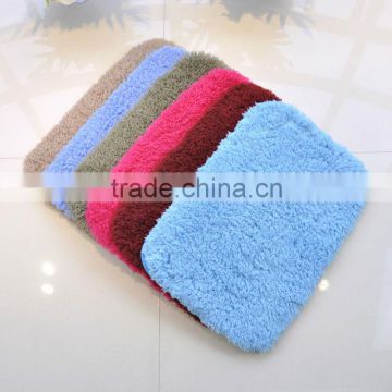 microfiber super soft shaggy floor mat with pvc anti-slip backing china factory