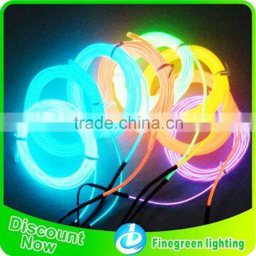 multi color el wire/high brightness el wire/all kinds of neon el wire for decoration/3m el wire