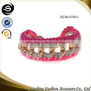 Red & Blue cotton string bracelet with latest design cord bracelet plated in gold handmade jewelry wholesale in Yiwu