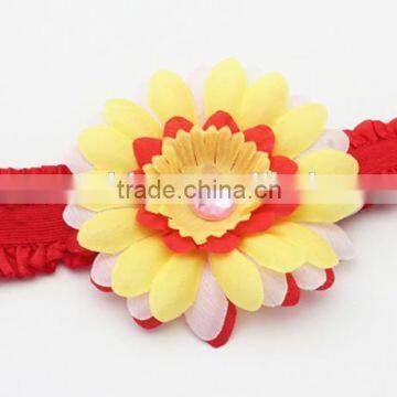 Top Elastic Sunflower Headband for Baby,wholesale Nylon Headbands photo-2