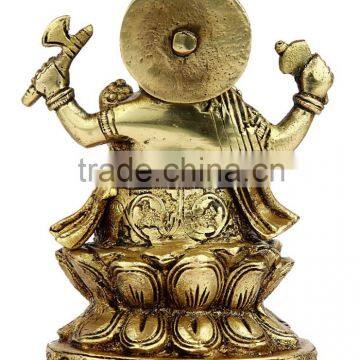 Brass Ganesha Sitting 5" photo-3