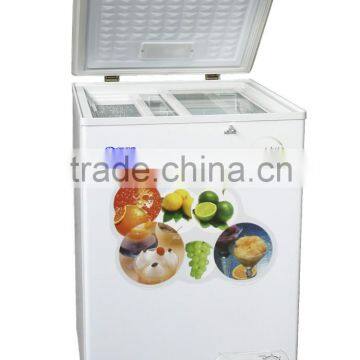 Top Open Door Chest Freezer,deep Freezer With Lock&key,interior Lamp,inner Glass Door photo-4