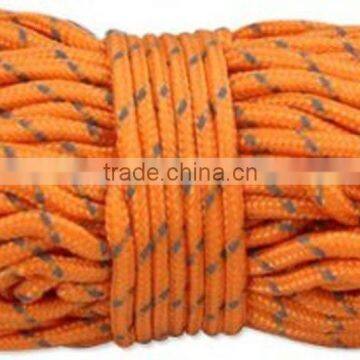 4 Pack Hi-Vis High Visibility Guy Tent Ropes Orange Tensioners Camping Line 3.8M