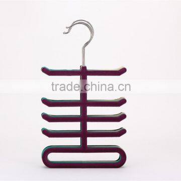 Velvet Tie Hanger Simple Slim-Line Tie Organizer Flocked Hanger in 5 Style photo-3