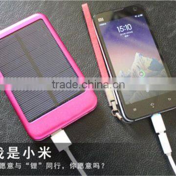 5000mah USB mobile solar charger with LED flashlight for mobile