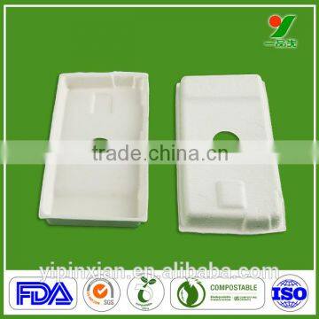 China Supplier Free Samples Paper Box Sugarcane Bagasse Pulp Molded Phone Case for Mobile Accessories