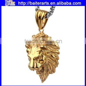 Men's Lion Head Pendant With Three Colors photo-2