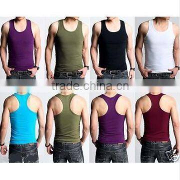 2015 Wholesale men gymwear custom printed gym singlets for men