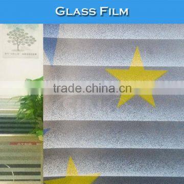 S027 Waterproof Colored Print Adhesive Window Glass Film photo-4