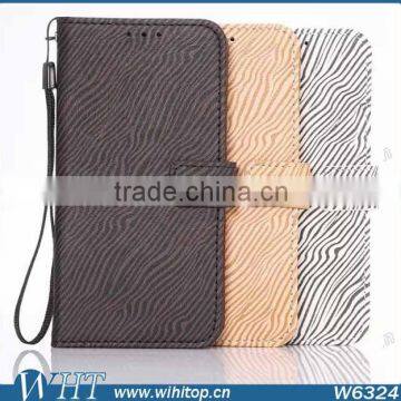 Zebra Texture Wallet Case for S6 With Lanyard,Flip Leather Case for S6 With Card Holder photo-6