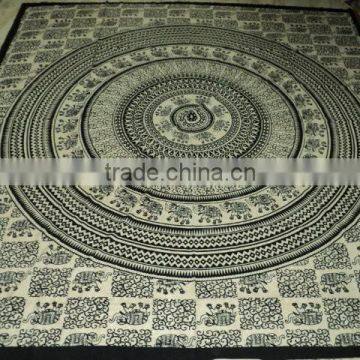Black White Printed Tapestries Bedsheet photo-2