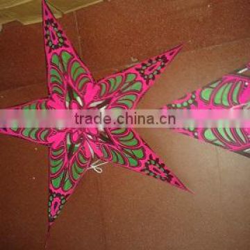 pink new paper stars lanterns