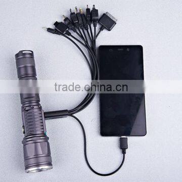 Most Powerful Beacon Light Aluminum Rechargeable LED Flashlight With Usb Charger photo-3